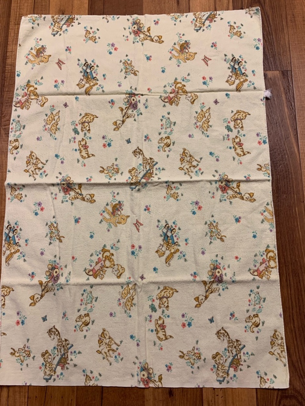 Vintage Flannel Yellow Super Soft Baby Blanket